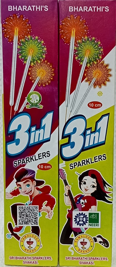 10cm 3in1 Sparklers (10 Pcs)